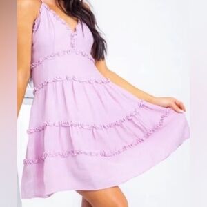 Cross Back Tiered Dress